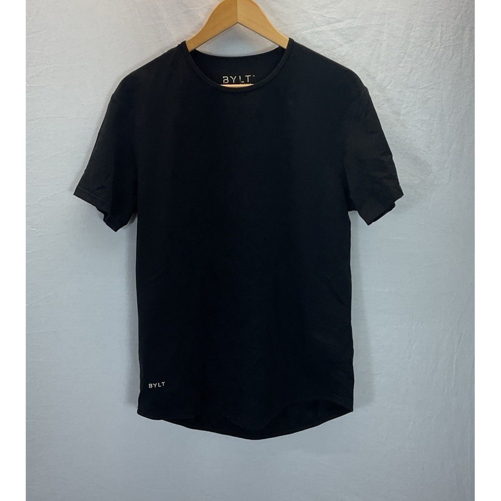 BYLT Drop Cut Lux Premium Basics Men's M Black S/S Fitness T-Shirt Tee perform